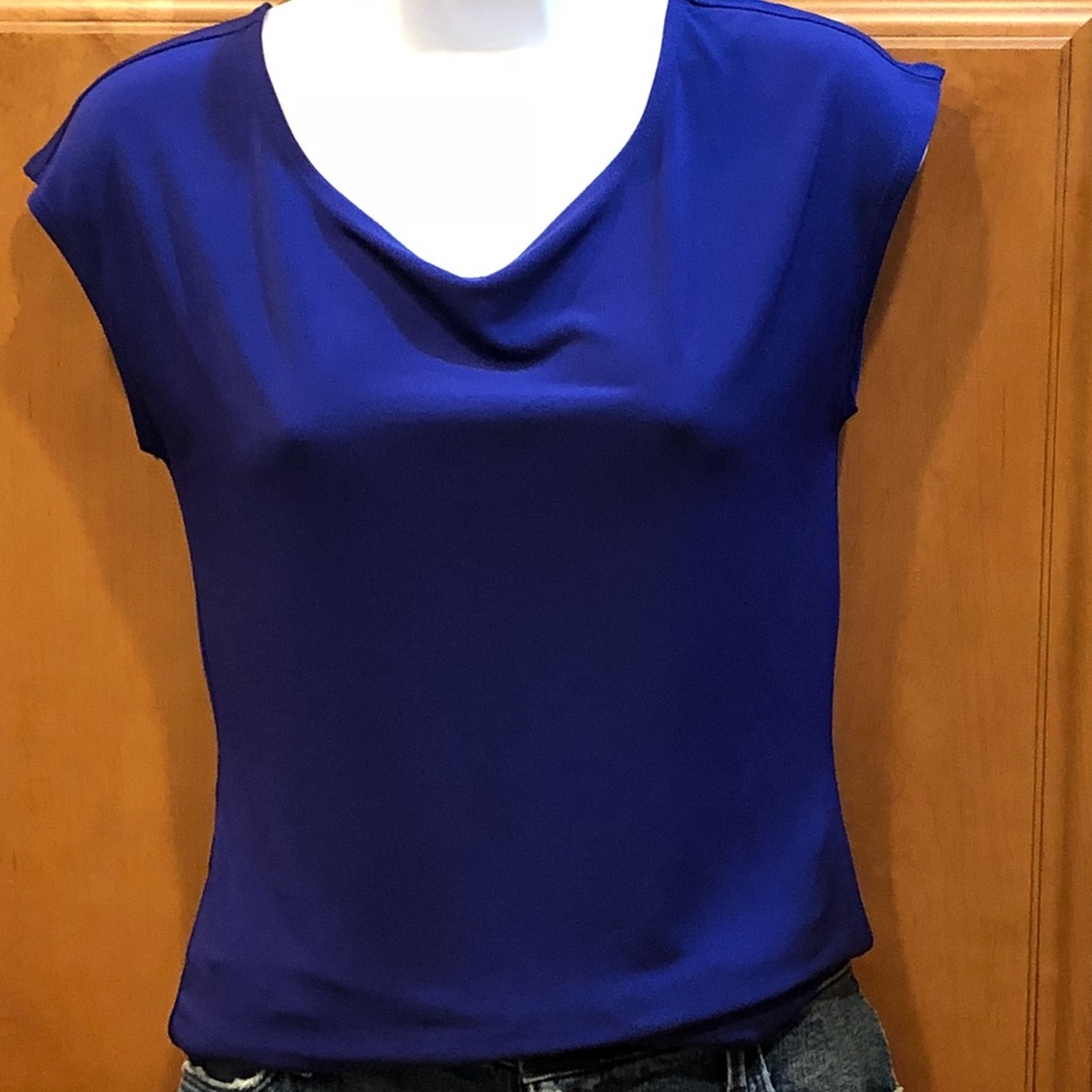 Purple, polyester tee